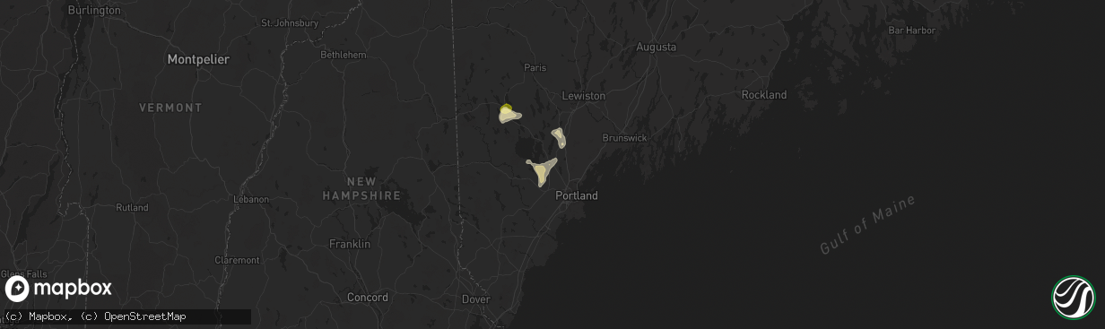 Hail map in Windham, ME on June 5, 2024