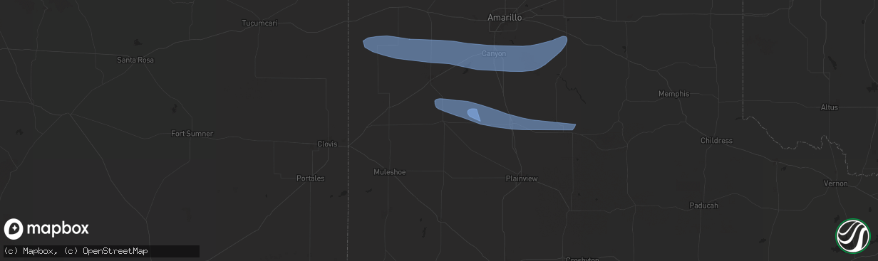 Hail map in Dimmitt, TX on June 5, 2025