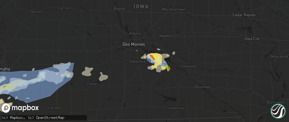 Hail map in Ackworth, IA on June 5, 2026