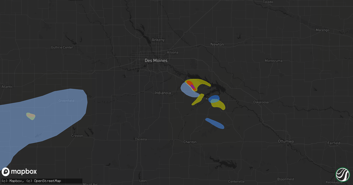 Hail map in Ackworth, IA on June 5, 2026