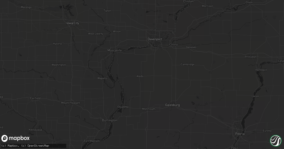 Hail map in Aledo, IL on June 5, 2026