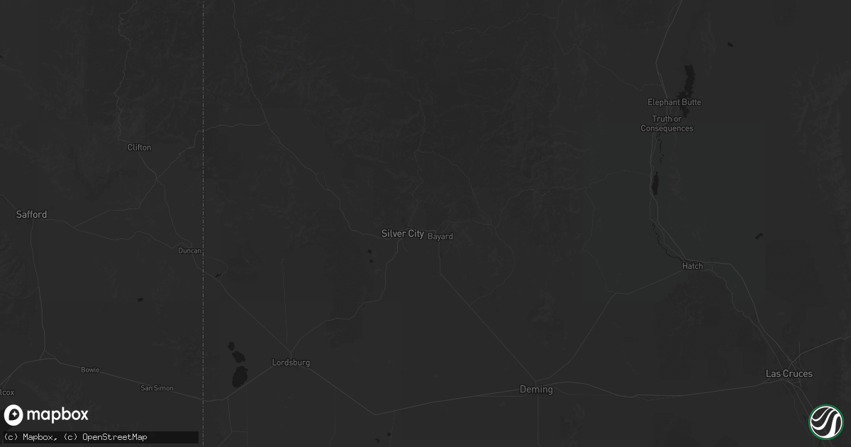 Hail map in Arenas Valley, NM on June 5, 2026