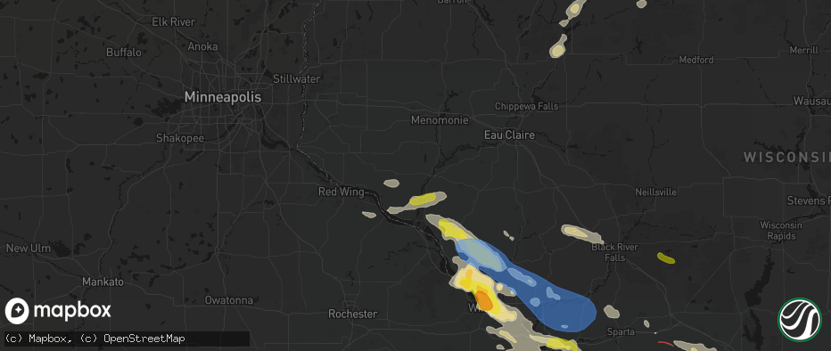 Hail map in Arkansaw, WI on June 5, 2026