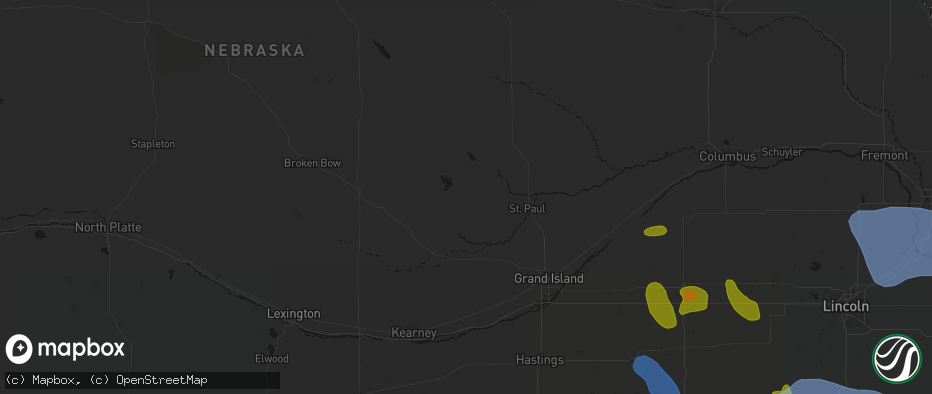 Hail map in Ashton, NE on June 5, 2026