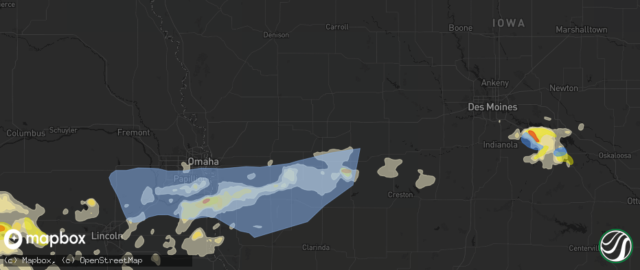 Hail map in Atlantic, IA on June 5, 2026