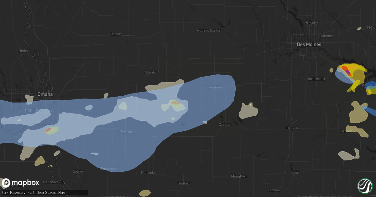 Hail map in Bridgewater, IA on June 5, 2026