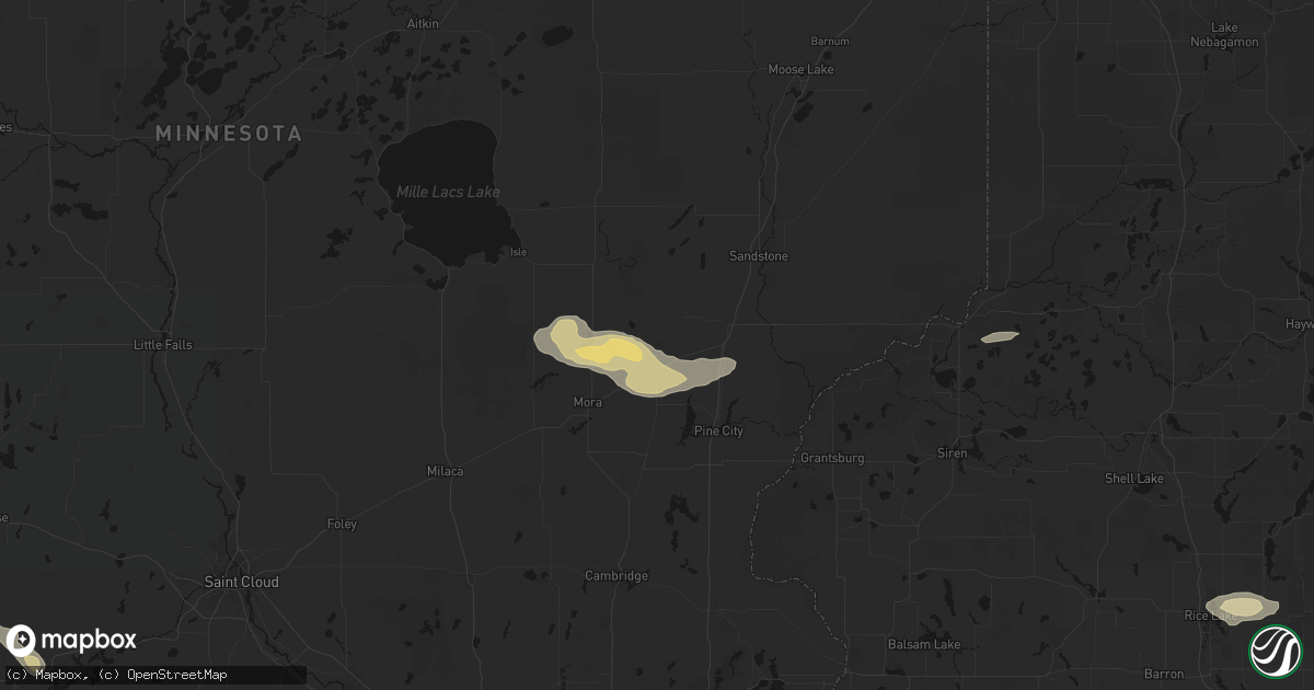 Hail map in Brook Park, MN on June 5, 2026