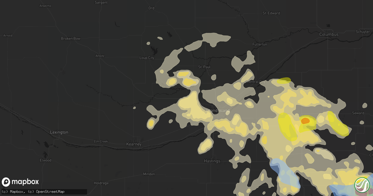 Hail map in Cairo, NE on June 5, 2026