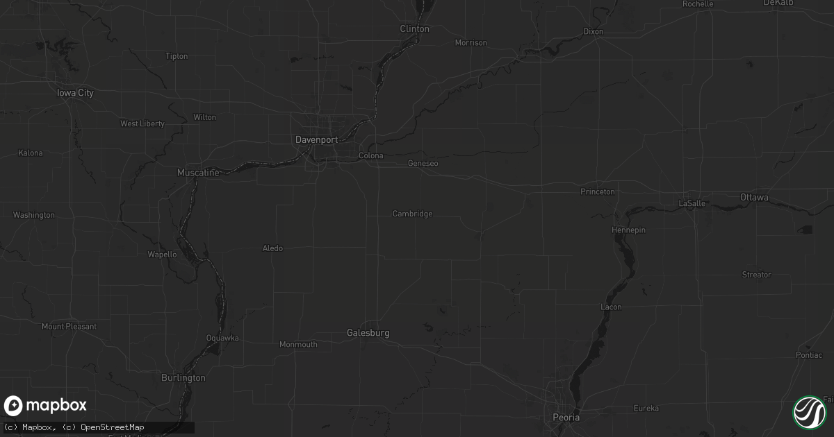 Hail map in Cambridge, IL on June 5, 2026