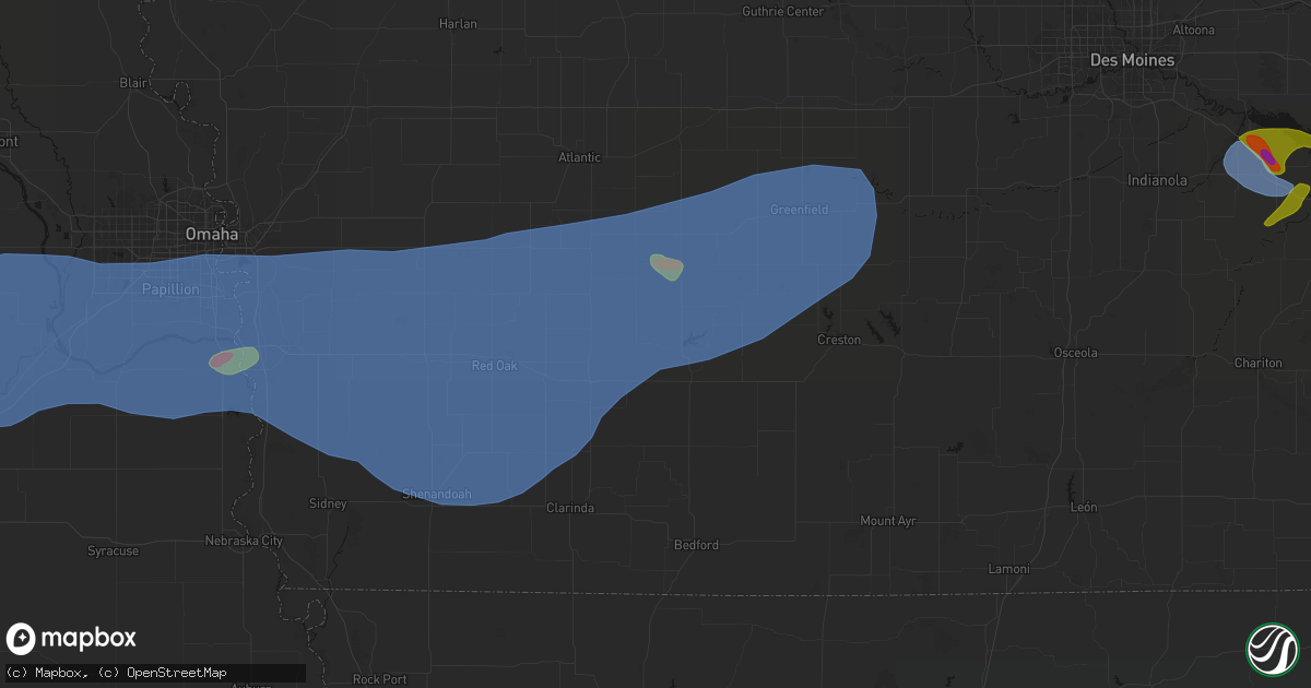 Hail map in Carbon, IA on June 5, 2026