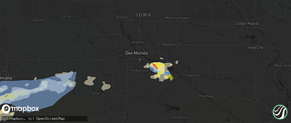 Hail map in Carlisle, IA on June 5, 2026