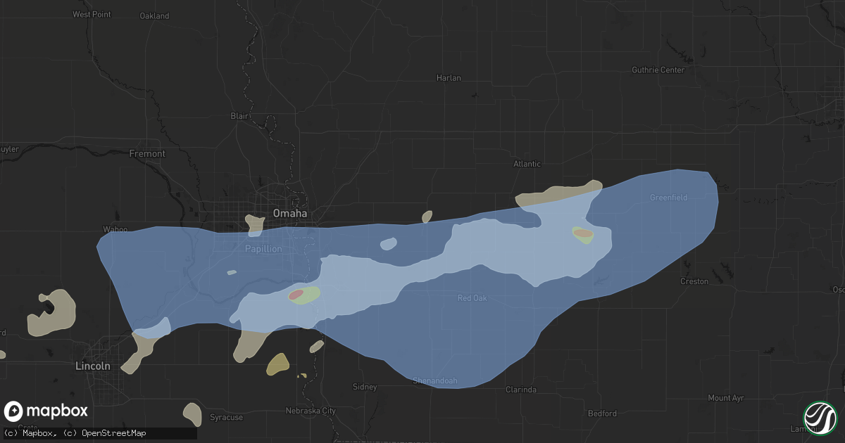 Hail map in Carson, IA on June 5, 2026
