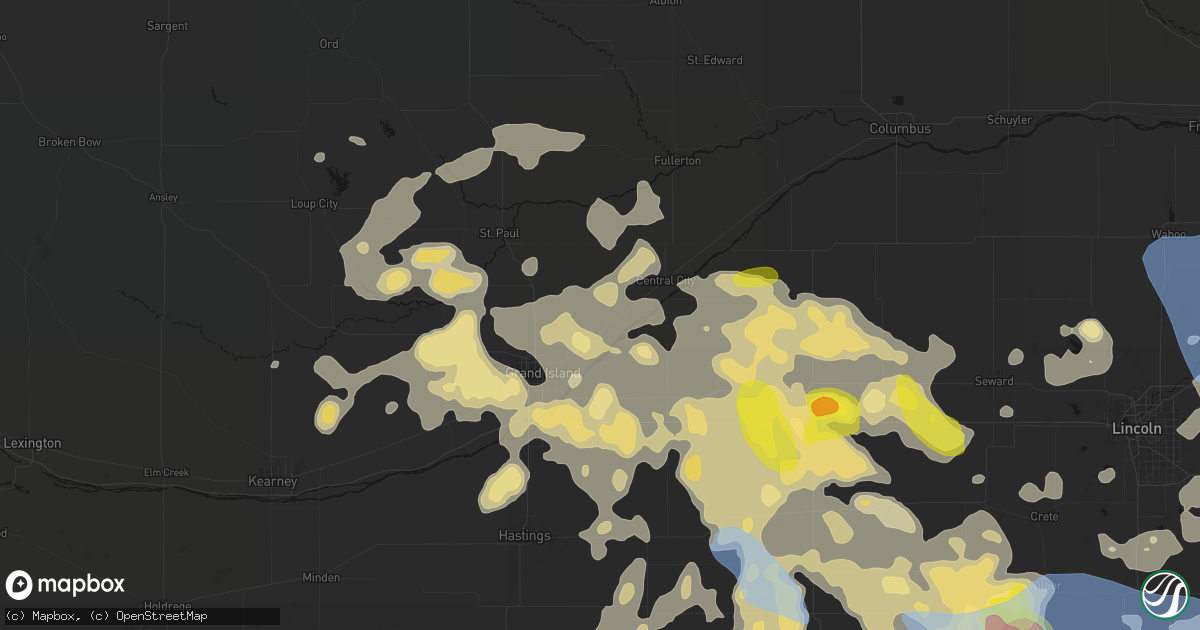 Hail map in Chapman, NE on June 5, 2026