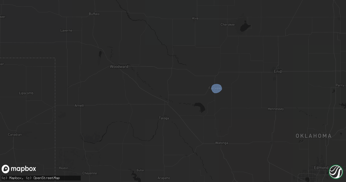 Hail map in Chester, OK on June 5, 2026
