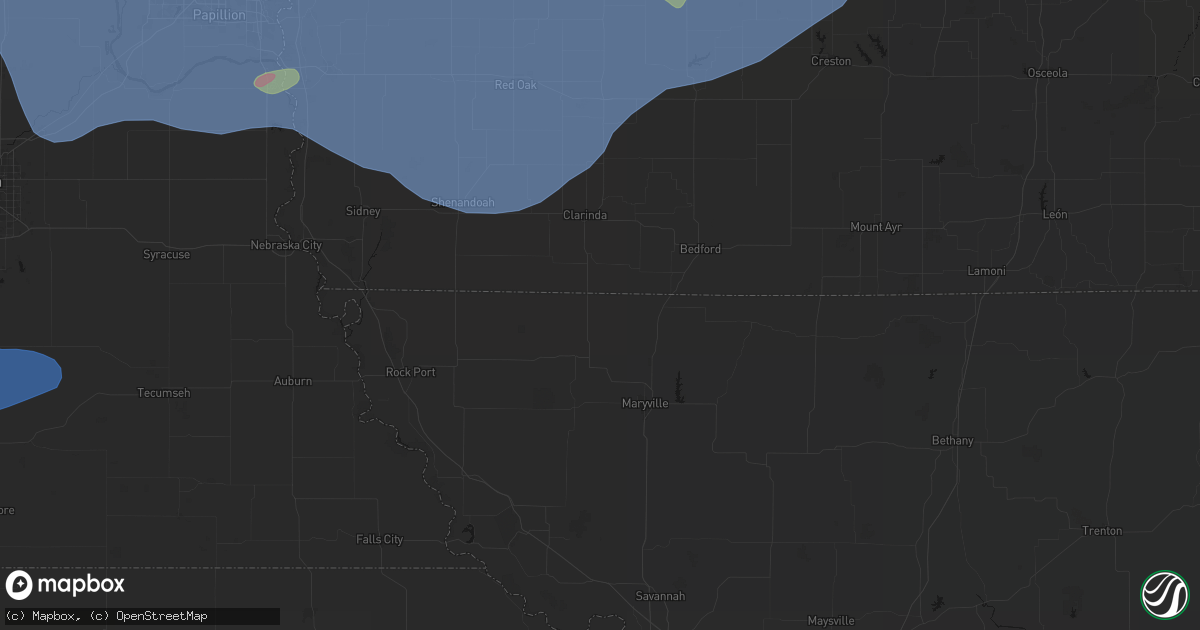 Hail map in Clearmont, MO on June 5, 2026