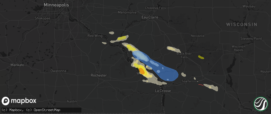 Hail map in Cochrane, WI on June 5, 2026