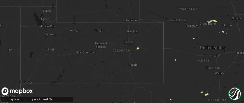 Hail map in Colorado on June 5, 2026
