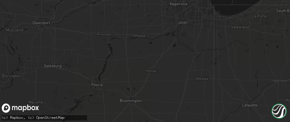 Hail map in Cornell, IL on June 5, 2026