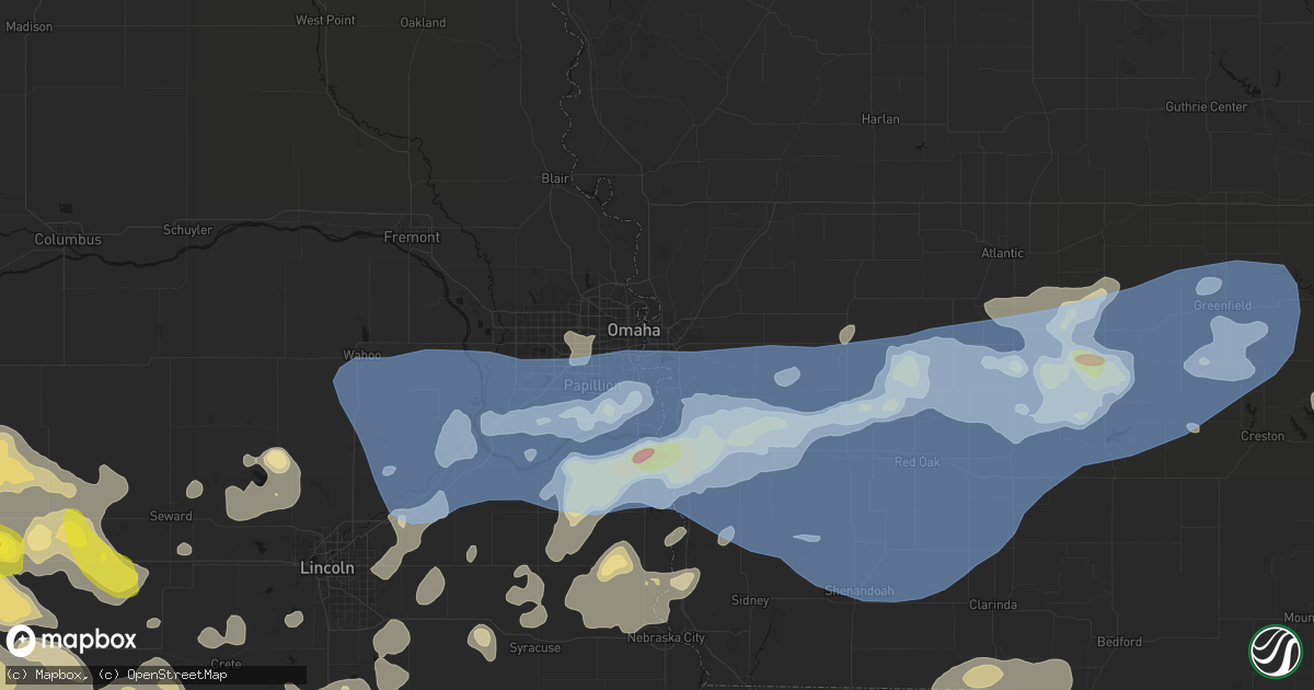 Hail map in Council Bluffs, IA on June 5, 2026