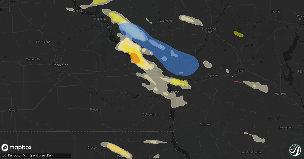 Hail map in Dakota, MN on June 5, 2026