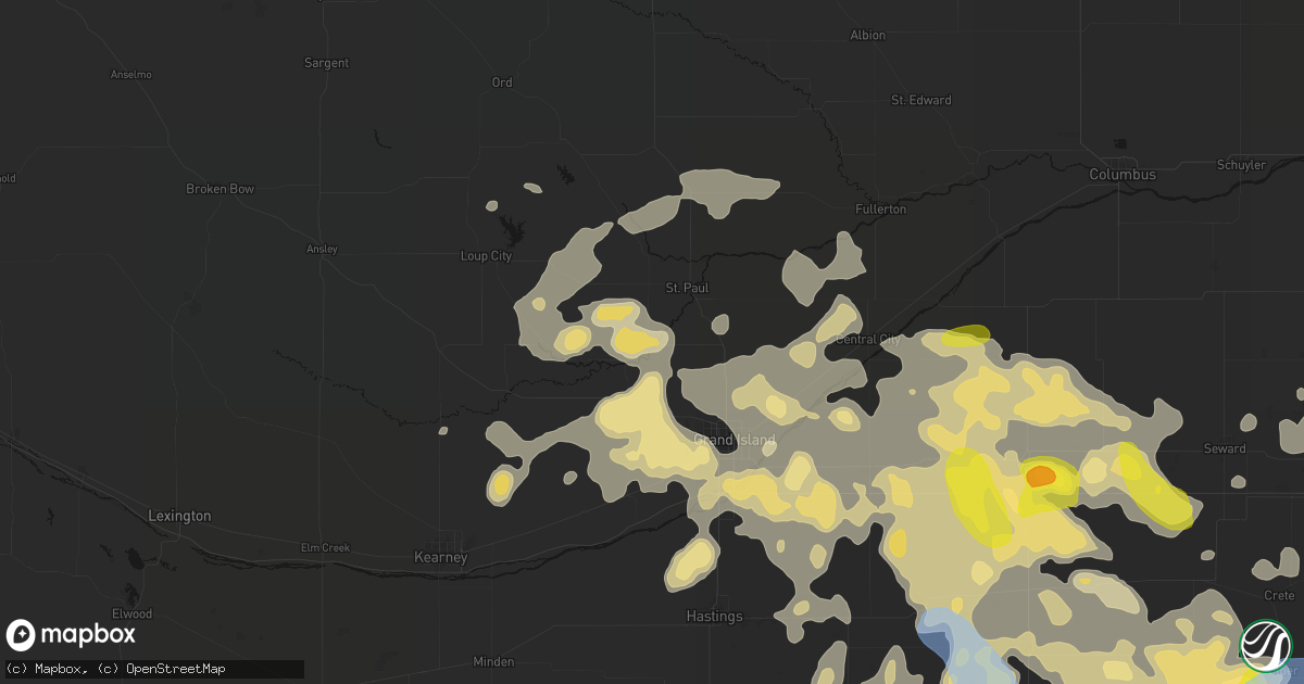 Hail map in Dannebrog, NE on June 5, 2026