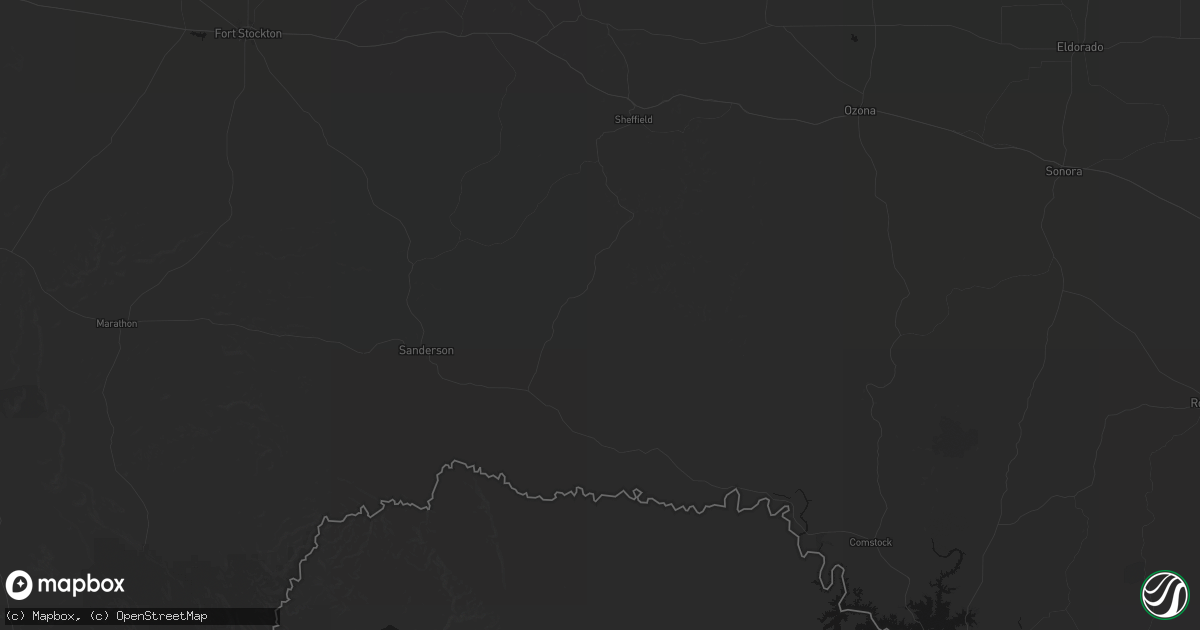 Hail map in Dryden, TX on June 5, 2026