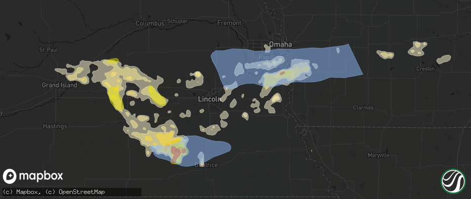 Hail map in Eagle, NE on June 5, 2026
