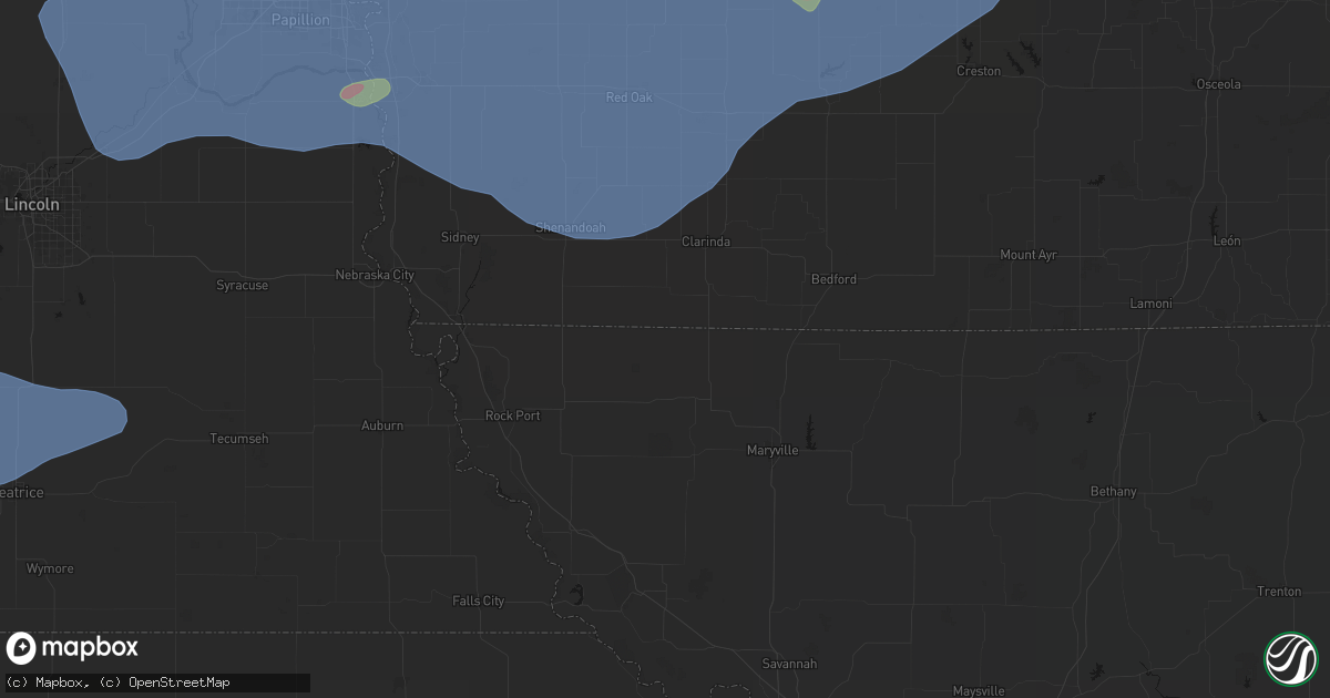 Hail map in Elmo, MO on June 5, 2026