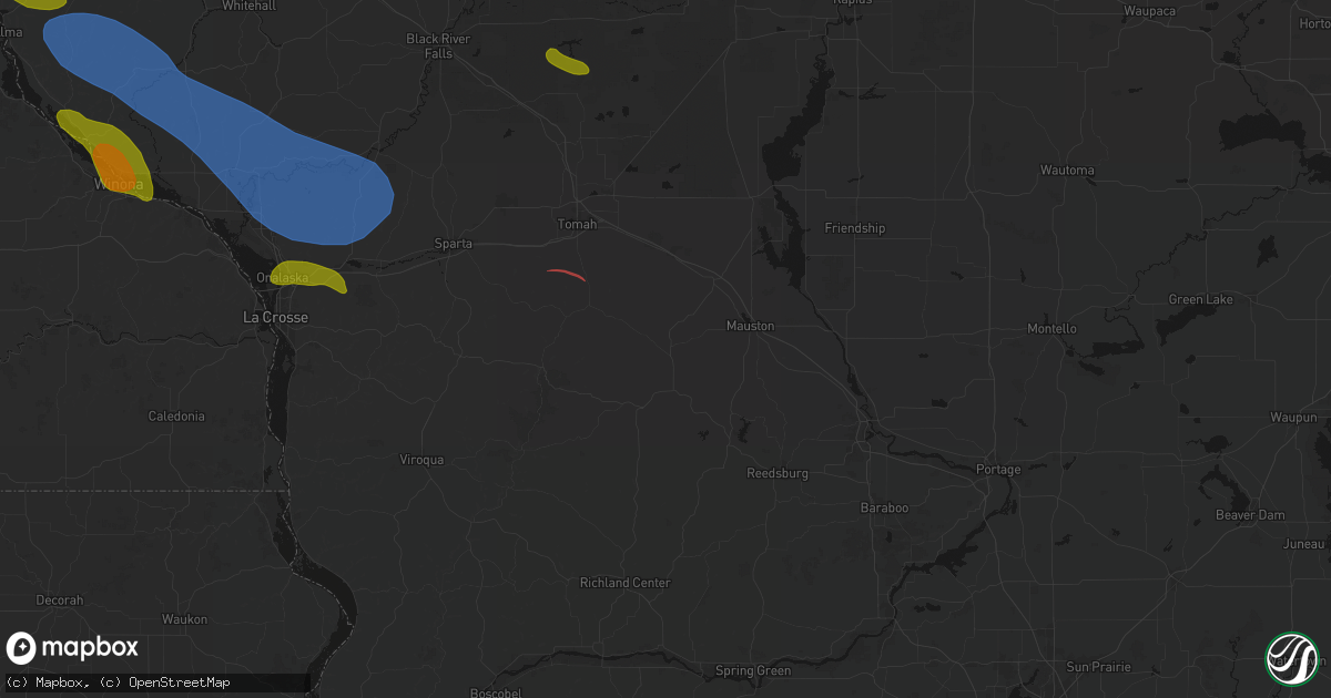 Hail map in Elroy, WI on June 5, 2026