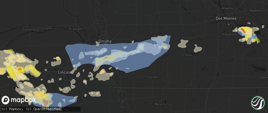 Hail map in Emerson, IA on June 5, 2026