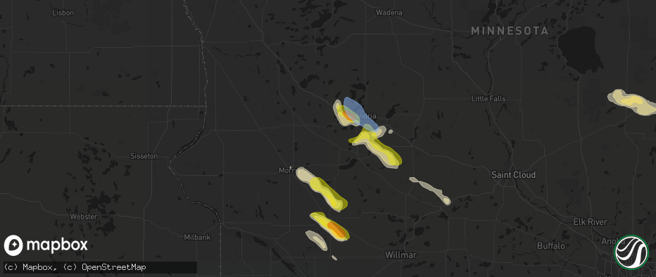 Hail map in Farwell, MN on June 5, 2026