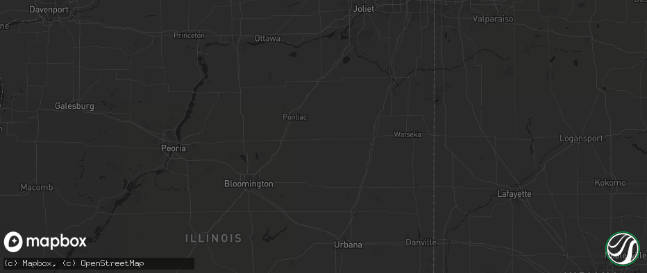 Hail map in Forrest, IL on June 5, 2026