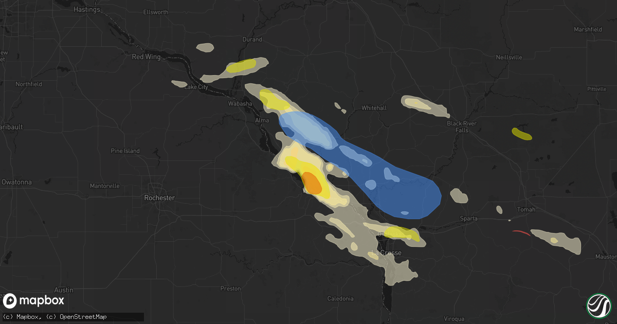 Hail map in Fountain City, WI on June 5, 2026