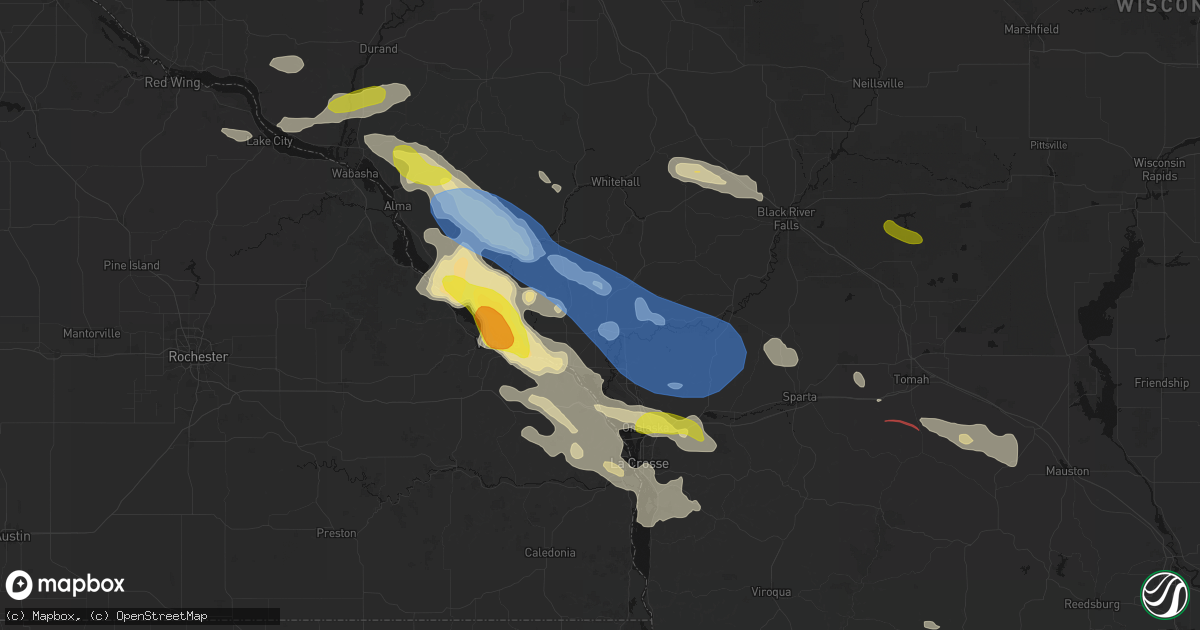 Hail map in Galesville, WI on June 5, 2026