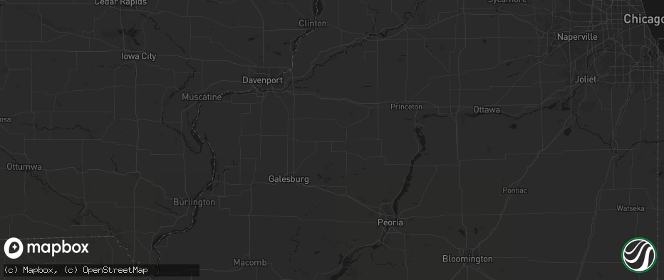 Hail map in Galva, IL on June 5, 2026