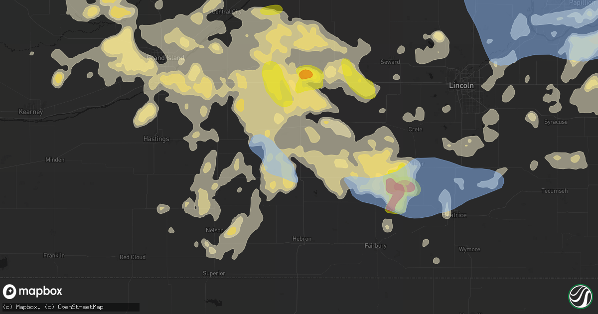 Hail map in Geneva, NE on June 5, 2026