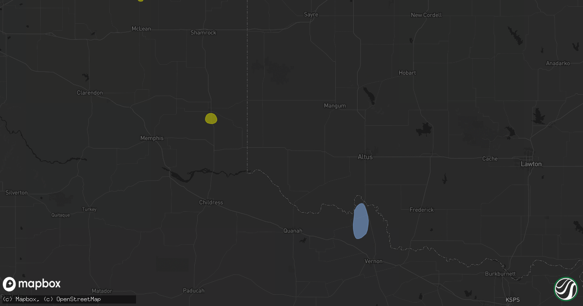Hail map in Gould, OK on June 5, 2026