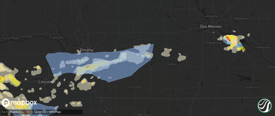 Hail map in Grant, IA on June 5, 2026