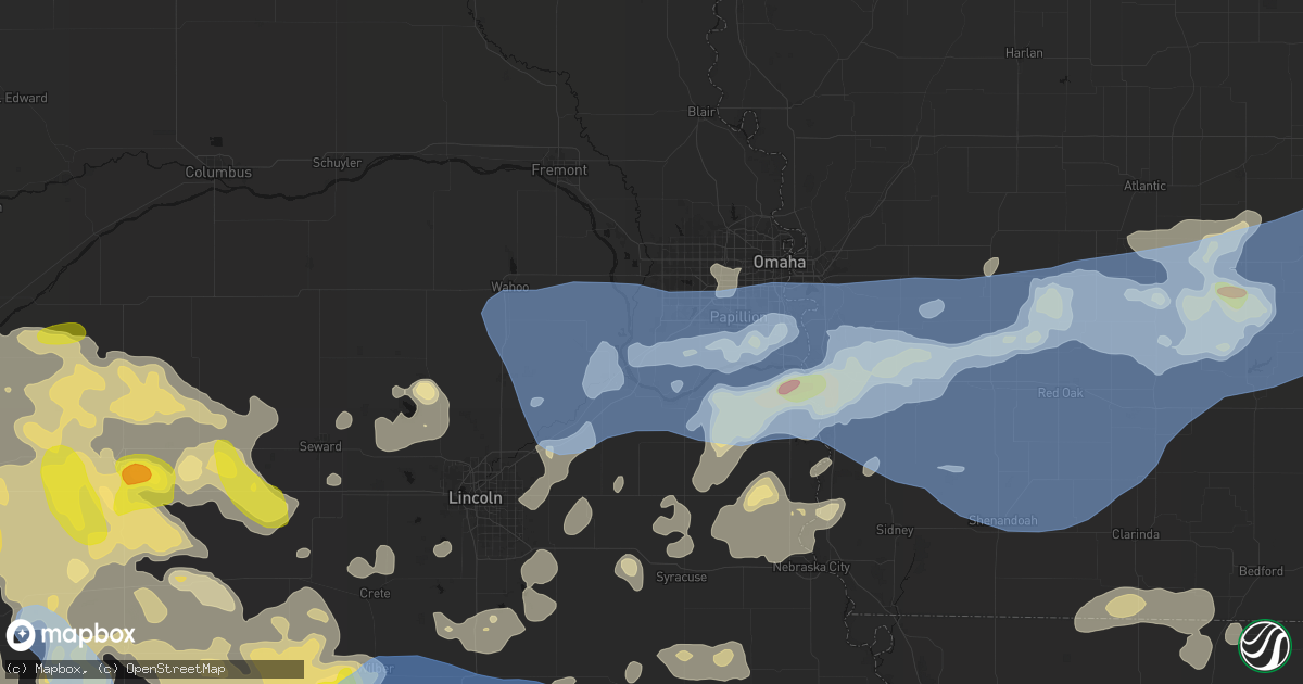 Hail map in Gretna, NE on June 5, 2026