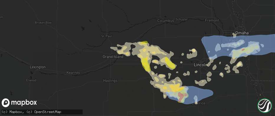 Hail map in Hampton, NE on June 5, 2026