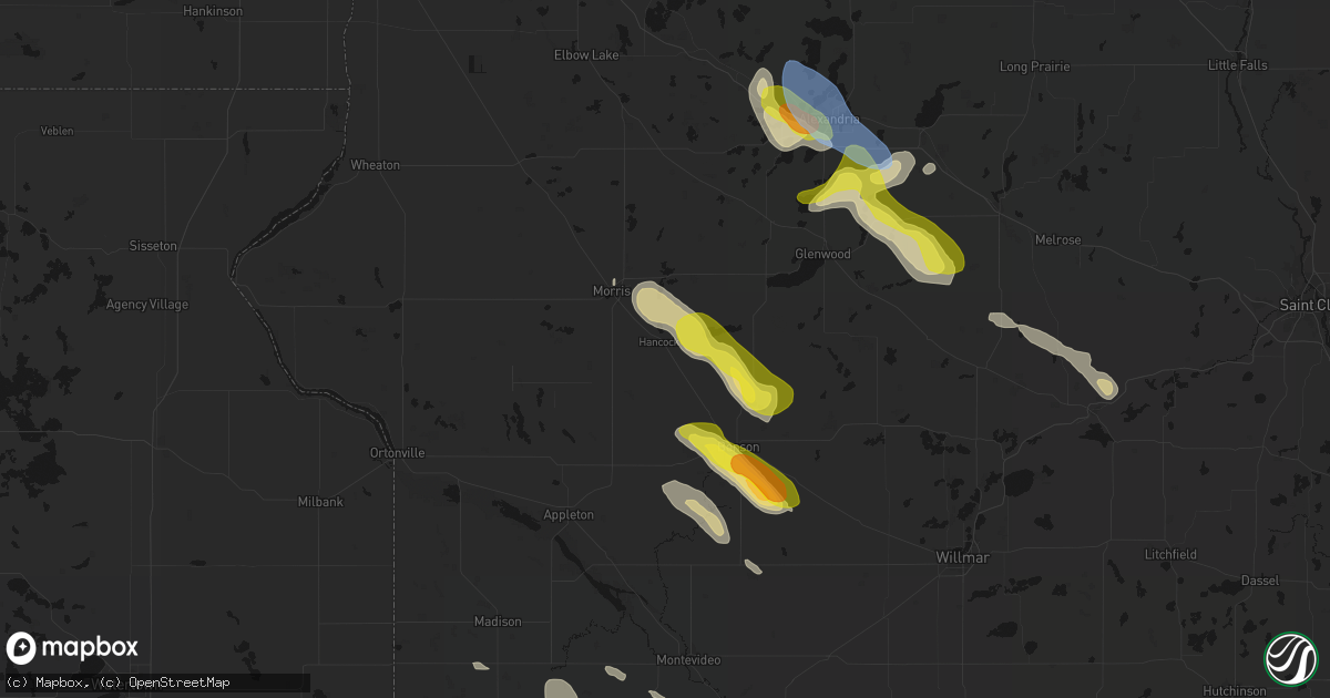 Hail map in Hancock, MN on June 5, 2026