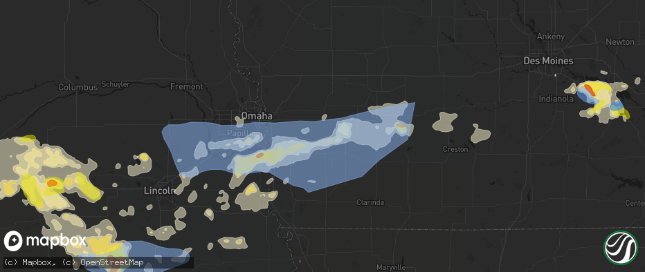 Hail map in Henderson, IA on June 5, 2026