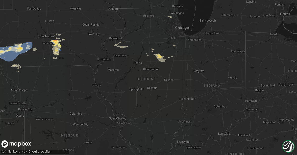 Hail map in Illinois on June 5, 2026