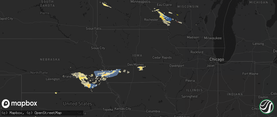 Hail map in Iowa on June 5, 2026