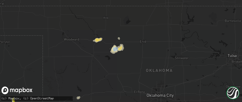 Hail map in Isabella, OK on June 5, 2026