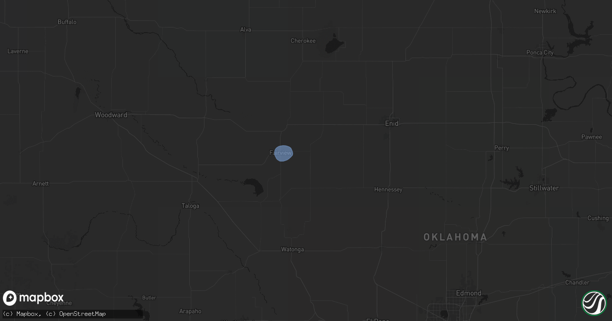 Hail map in Isabella, OK on June 5, 2026