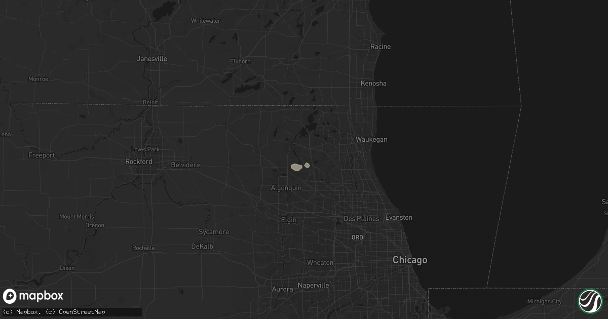 Hail map in Island Lake, IL on June 5, 2026