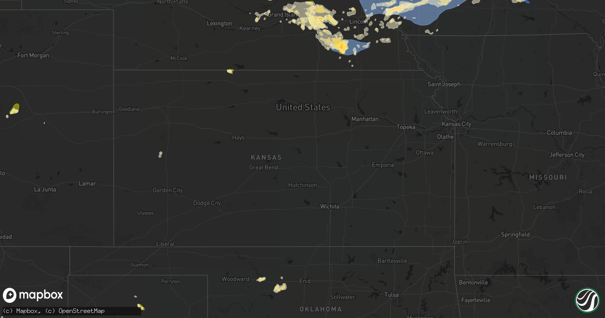 Hail map in Kansas on June 5, 2026