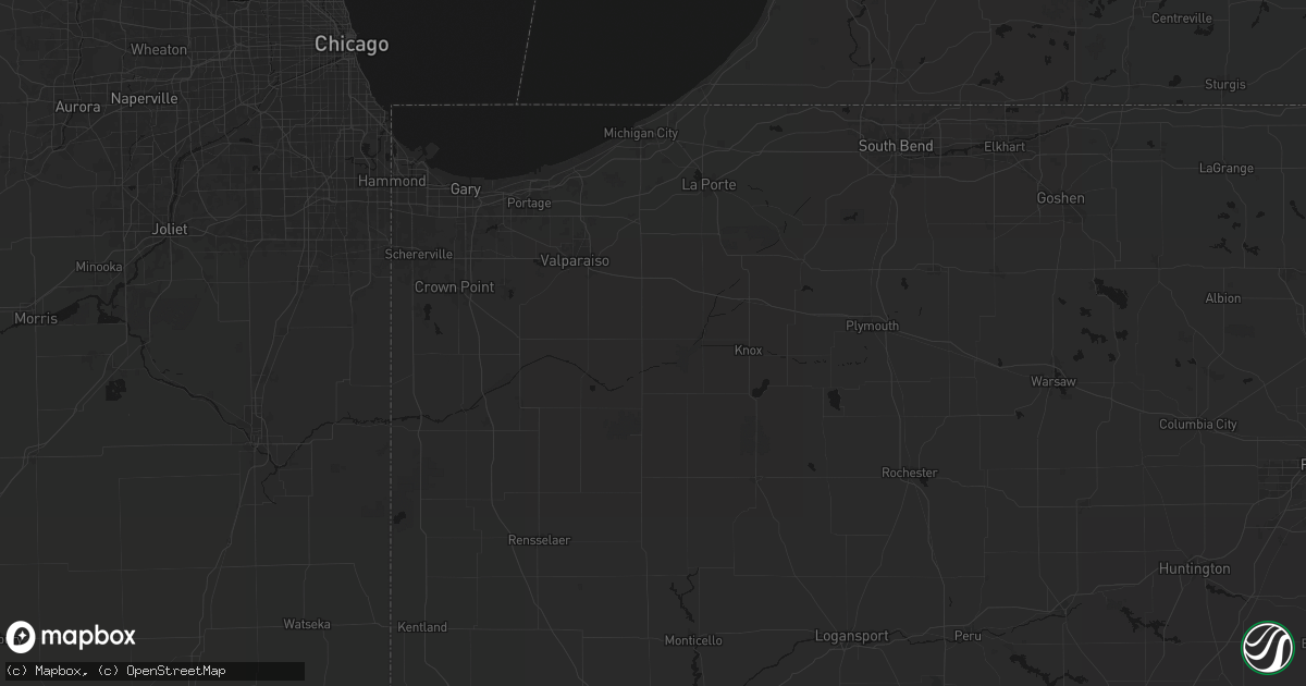 Hail map in La Crosse, IN on June 5, 2026