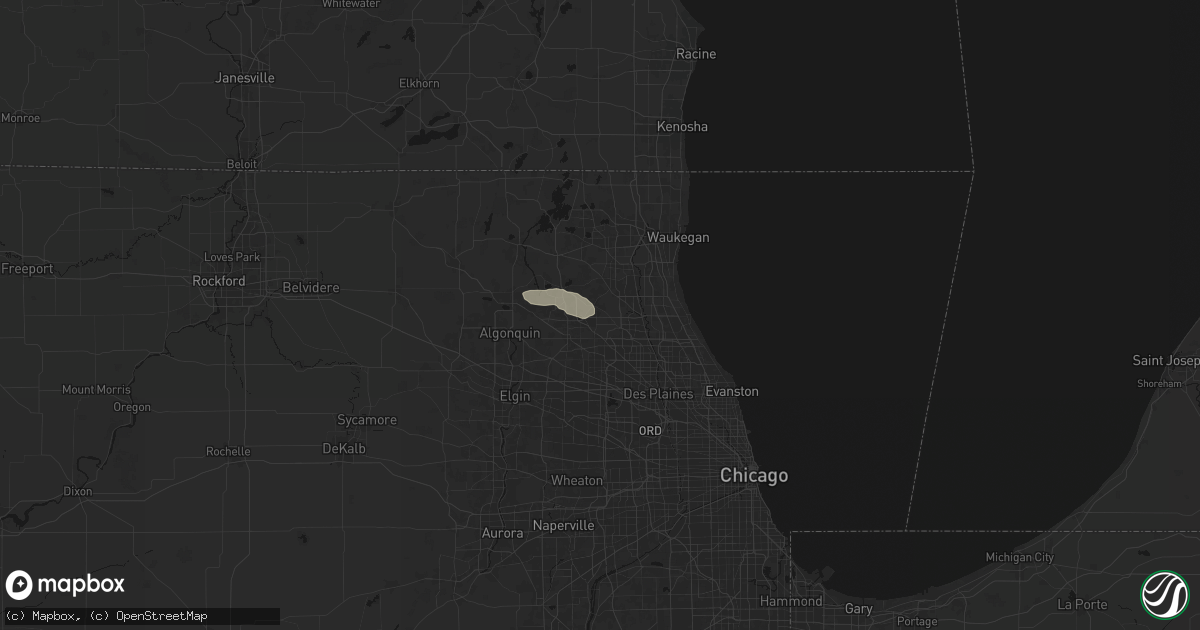 Hail map in Lake Zurich, IL on June 5, 2026